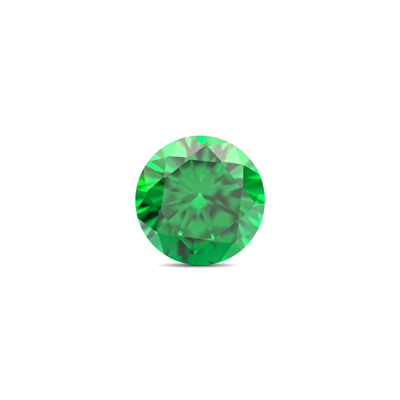 Фианит Круг 1.0 ЗеленыйL